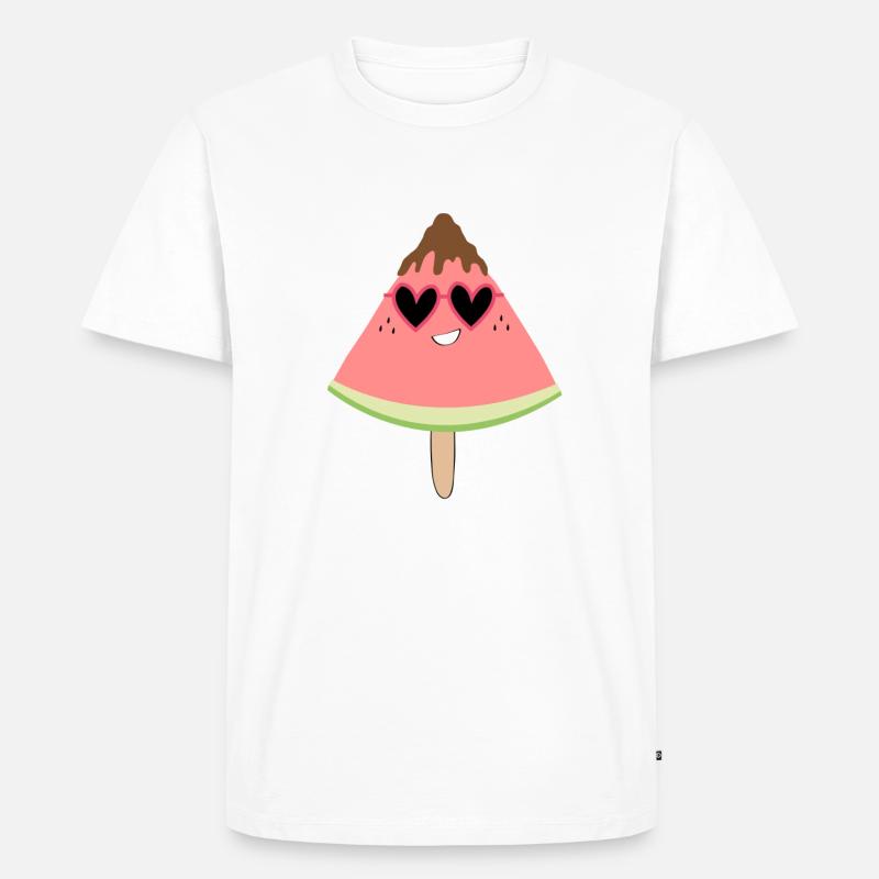 pastèque été - T-shirt Premium bio Homme - blanc