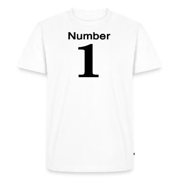 number 1 - T-shirt Premium bio Homme - blanc - Devant - Nico (187cm)