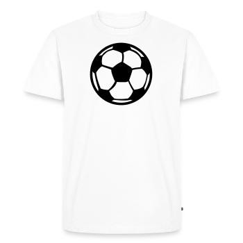 ballon de foot football 9 2 - T-shirt Premium bio Homme - blanc - Devant - Nico (187cm)