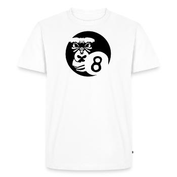ball billiard gorilla logo sport 0 - Men's Premium Organic T-Shirt - white - Front - Nico (187cm)