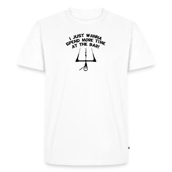 Kiting. Kite surf. Surfer. Bar. Sports. Waves. - T-shirt Premium bio Homme - blanc - Devant - Nico (187cm)