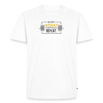 fitness - T-shirt Premium bio Homme - blanc - Devant - Nico (187cm)