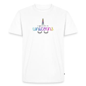 Licorne / Licorne - T-shirt Premium bio Homme - blanc - Devant - Nico (187cm)