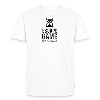 Escape Game TIME IS RUNNING - Men's Premium Organic T-Shirt - white - Front - Nico (187cm)