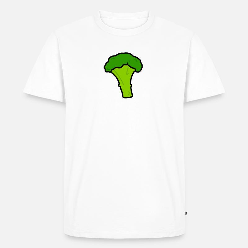 Broccoli - Männer Premium Bio T-Shirt - Weiß