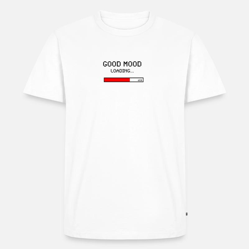 Gute Laune - Männer Premium Bio T-Shirt - Weiß