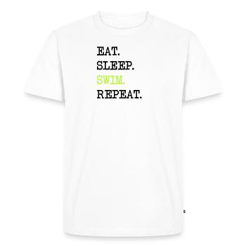 Eat Sleep Swim Repeat! Schwimmen Schwimmer - T-shirt Premium bio Homme - blanc - Devant - Nico (187cm)