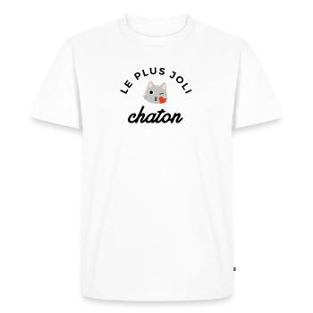 Chaton - T-shirt Premium bio Homme - blanc - Devant - Nico (187cm)