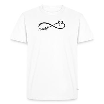 Symbole de l'infini d'amour Golden Retriever - T-shirt Premium bio Homme - blanc - Devant - Nico (187cm)