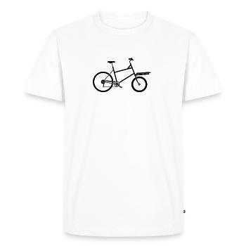 cargo bike - Men's Premium Organic T-Shirt - white - Front - Nico (187cm)