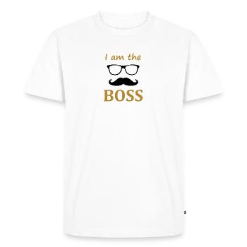 Je suis le patron - T-shirt Premium bio Homme - blanc - Devant - Nico (187cm)