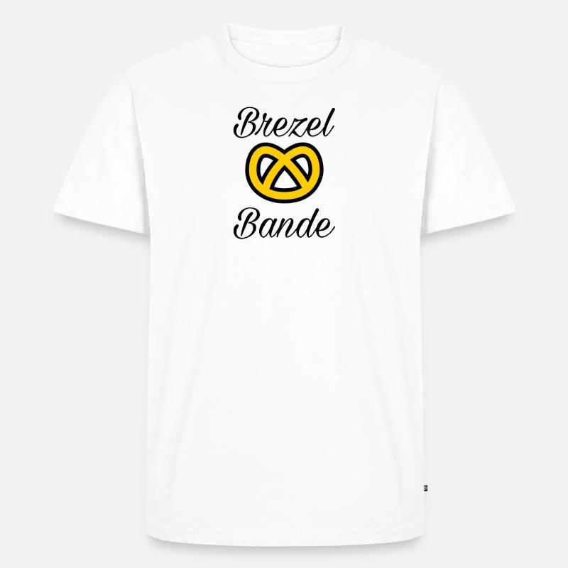 Brezel Bande - Männer Premium Bio T-Shirt - Weiß
