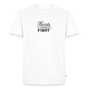 Famille - Amour de famille - T-shirt Premium bio Homme - blanc - Devant - Nico (187cm)
