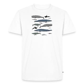 Baleines - T-shirt Premium bio Homme - blanc - Devant - Nico (187cm)