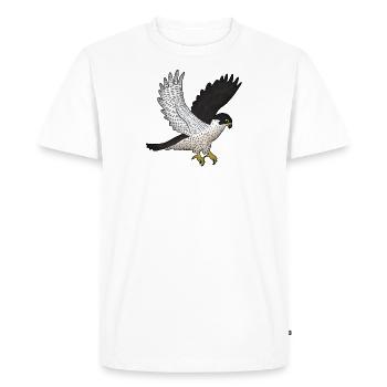 Faucon pèlerin Vol - T-shirt Premium bio Homme - blanc - Devant - Nico (187cm)
