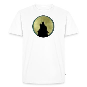 wolf moonlight howl - Men's Premium Organic T-Shirt - white - Front - Nico (187cm)