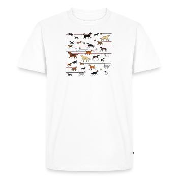 laisse pour chien - T-shirt Premium bio Homme - blanc - Devant - Nico (187cm)