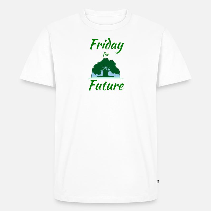 friday for future,friday,future - Männer Premium Bio T-Shirt - Weiß