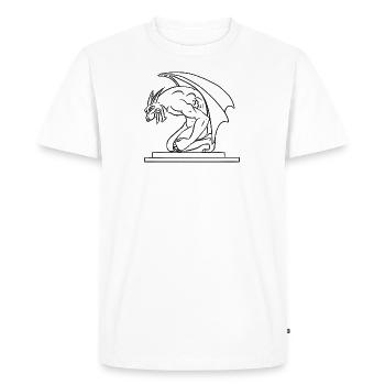 Gargoyles from the side - Men's Premium Organic T-Shirt - white - Front - Nico (187cm)