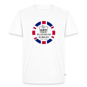 Platinum Jubilee - British Queen Monarchy 2022 - Men's Premium Organic T-Shirt - white - Front - Nico (187cm)