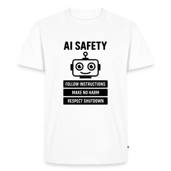 Intelligence artificielle - Règles de l’IA - T-shirt Premium bio Homme - blanc - Devant - Nico (187cm)