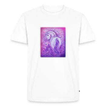 Unicorn - Men's Premium Organic T-Shirt - white - Front - Nico (187cm)