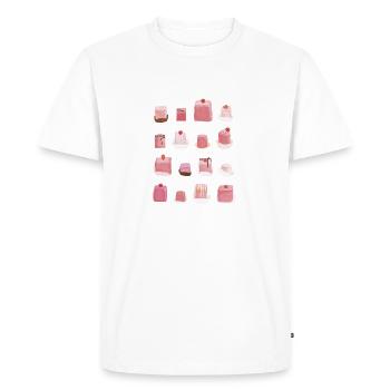 Beignets de punch roses sucrés - T-shirt Premium bio Homme - blanc - Devant - Nico (187cm)
