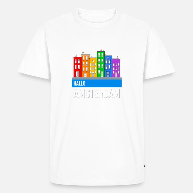 Amsterdam - Männer Premium Bio T-Shirt - Weiß