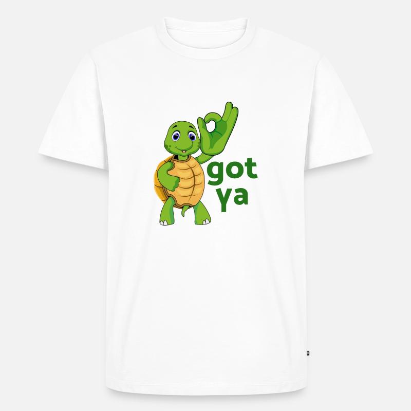 turtle turtle testudines toad - Men's Premium Organic T-Shirt - white