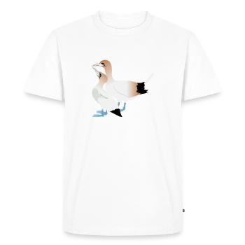 Imbécile - T-shirt Premium bio Homme - blanc - Devant - Nico (187cm)