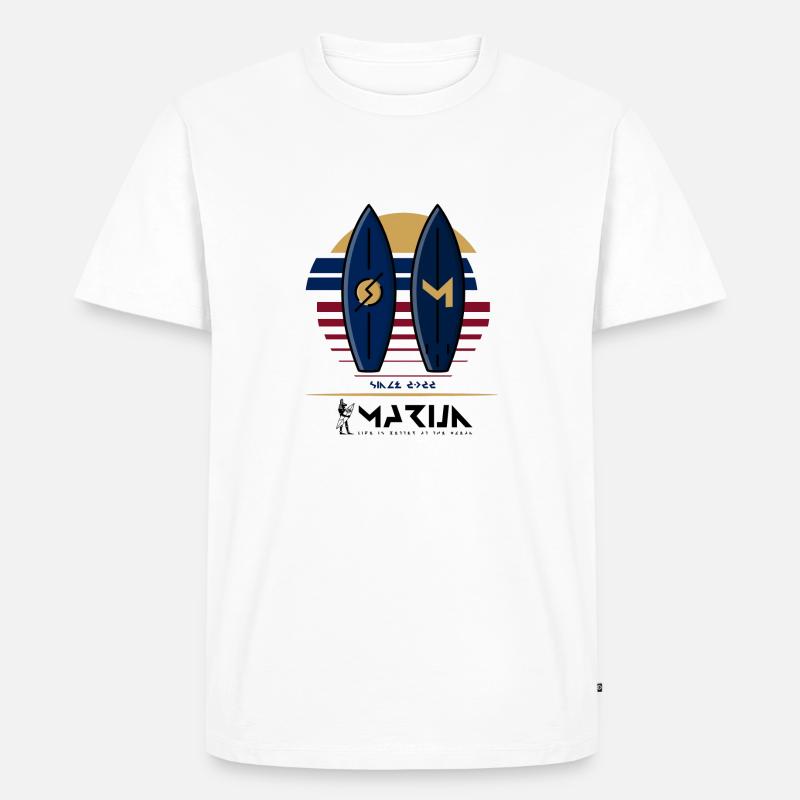 Coast Surf - Männer Premium Bio T-Shirt - Weiß
