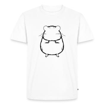 Hamster mignon animal rongeur animaux vecteur animal 14 - T-shirt Premium bio Homme - blanc - Devant - Nico (187cm)