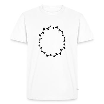 Floral Garland Flowers Hearts 17 Drawing Area 17 - Men's Premium Organic T-Shirt - white - Front - Nico (187cm)