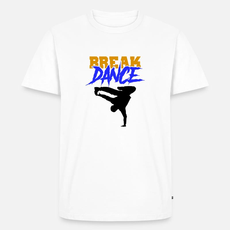break dance - Männer Premium Bio T-Shirt - Weiß