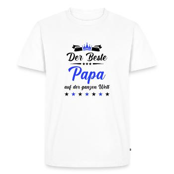 Le meilleur papa du monde entier 1 - T-shirt Premium bio Homme - blanc - Devant - Nico (187cm)
