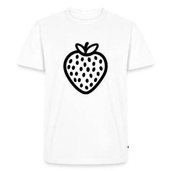 fraise - T-shirt Premium bio Homme - blanc - Devant - Nico (187cm)