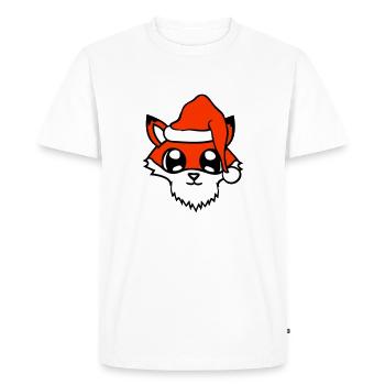 Fox Red Fox Santa Claus Christmas Gift - Men's Premium Organic T-Shirt - white - Front - Nico (187cm)