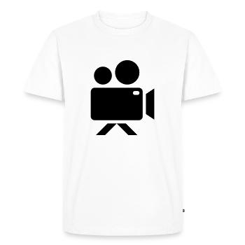Caméra, caméraman, caméraman - T-shirt Premium bio Homme - blanc - Devant - Nico (187cm)