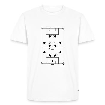 4-4-2 - Men's Premium Organic T-Shirt - white - Front - Nico (187cm)
