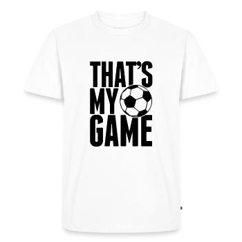 that's my game - soccer - T-shirt Premium bio Homme - blanc - Devant - Nico (187cm)