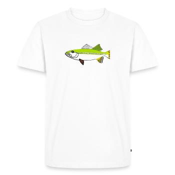 Truite - T-shirt Premium bio Homme - blanc - Devant - Nico (187cm)