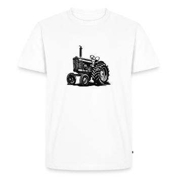 Tractor / Agriculture / Farmer / Field Work - Men's Premium Organic T-Shirt - white - Front - Nico (187cm)