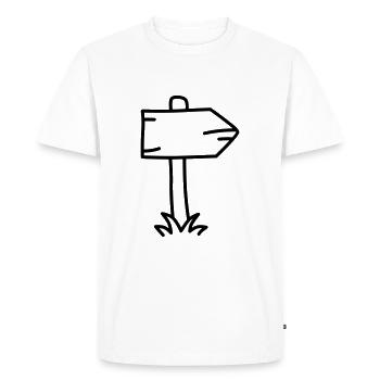 Panneau - T-shirt Premium bio Homme - blanc - Devant - Nico (187cm)