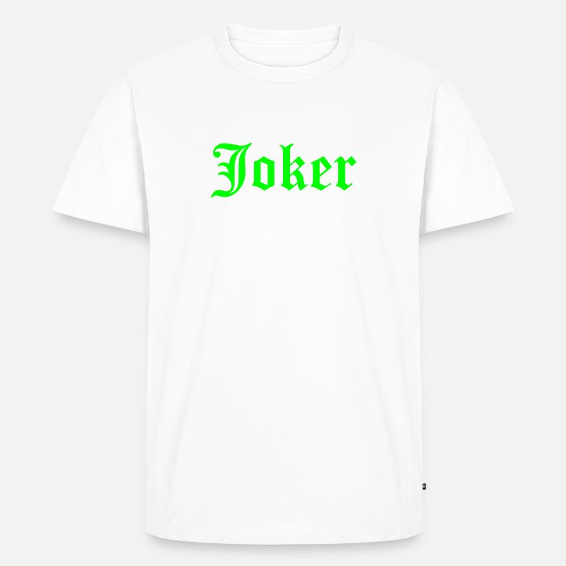 Joker - Männer Premium Bio T-Shirt - Weiß