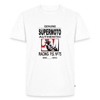Supermotard - T-shirt Premium bio Homme - blanc - Devant - Nico (187cm)