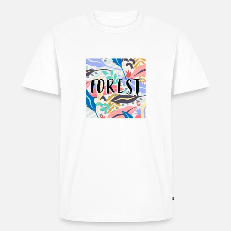 Wald 2 - Männer Premium Bio T-Shirt - Weiß