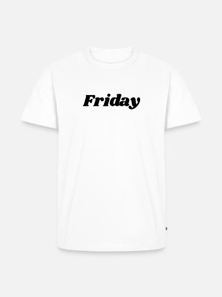 Vendredi – Lettrage noir - T-shirt Premium bio Homme - blanc
