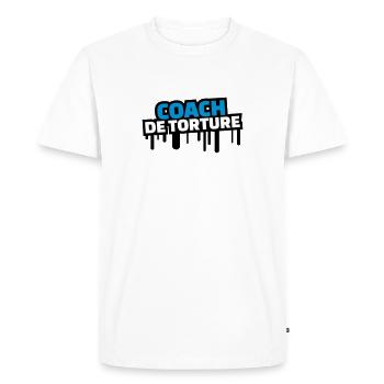 coach de torture - T-shirt Premium bio Homme - blanc - Devant - Nico (187cm)