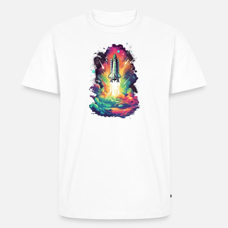 Space Shuttle Raketenstart - Männer Premium Bio T-Shirt - undefined