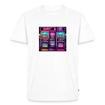 Machine à sous / Bandit manchot / Casino / Gagner - T-shirt Premium bio Homme - blanc - Devant - Nico (187cm)